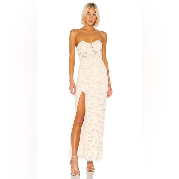 NWT Lovers + Friends FERRARO GOWN in Nude